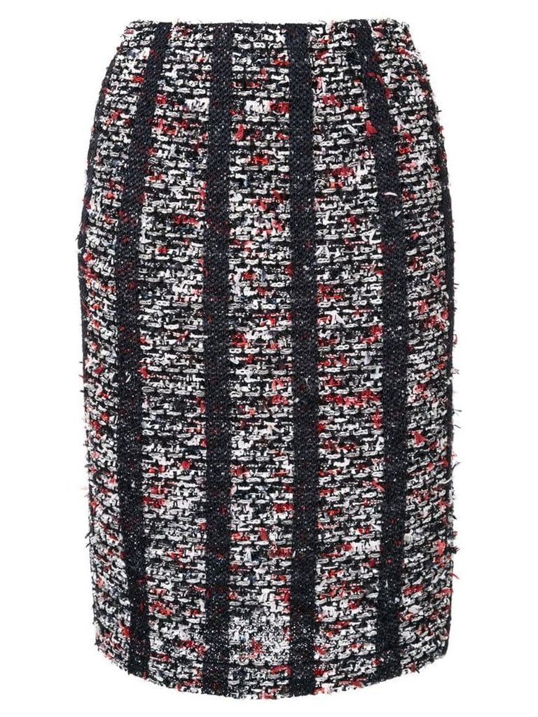 Coohem striped tweed pencil skirt - Black