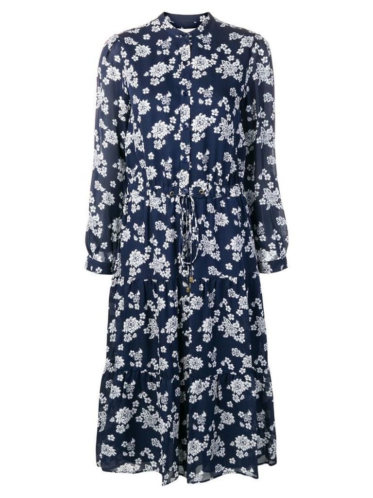 Michael Michael Kors floral print shirt dress - Blue