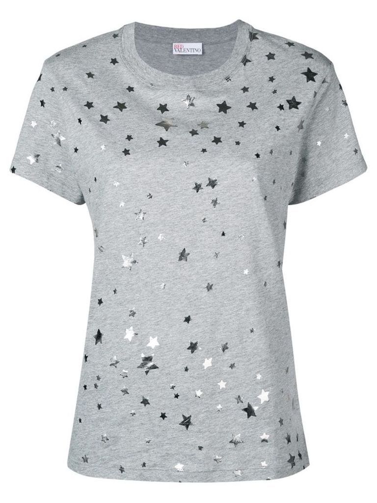 Red Valentino star print T-shirt - Grey