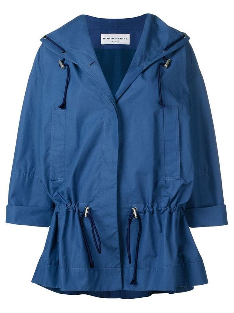 Sonia Rykiel oversized drawstring waist jacket - Blue