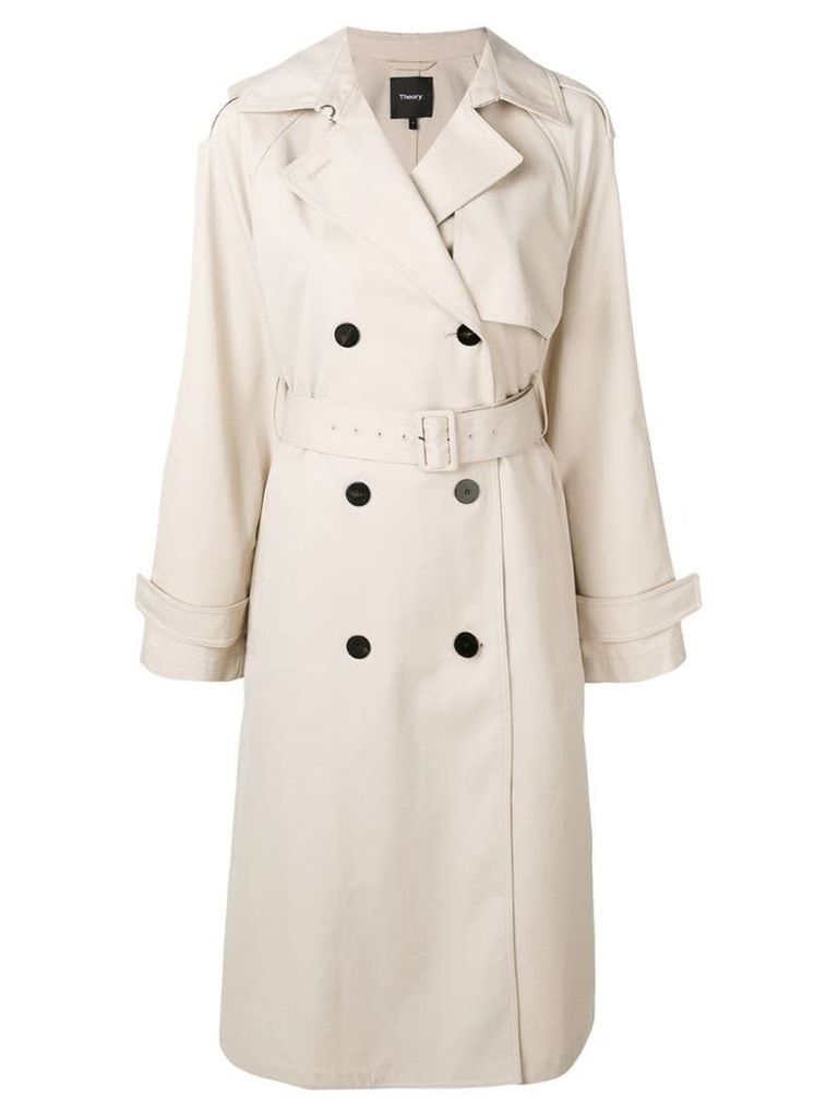 Theory belted trench coat - Neutrals