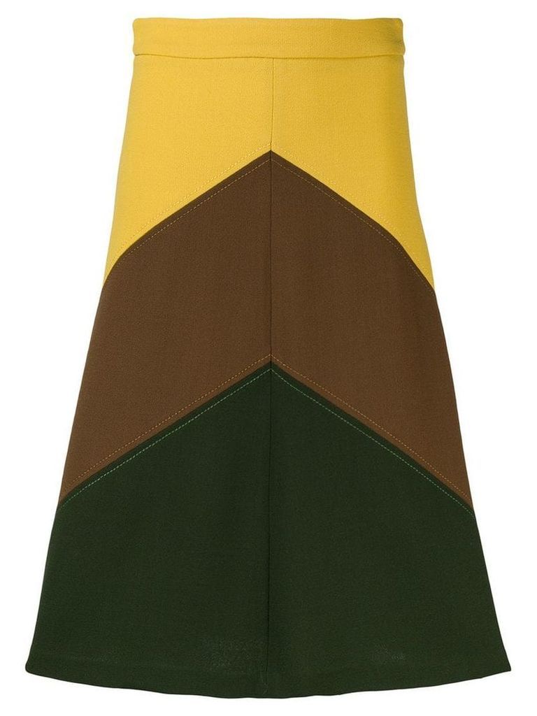 P.A.R.O.S.H. Lachix colour-block skirt - Yellow