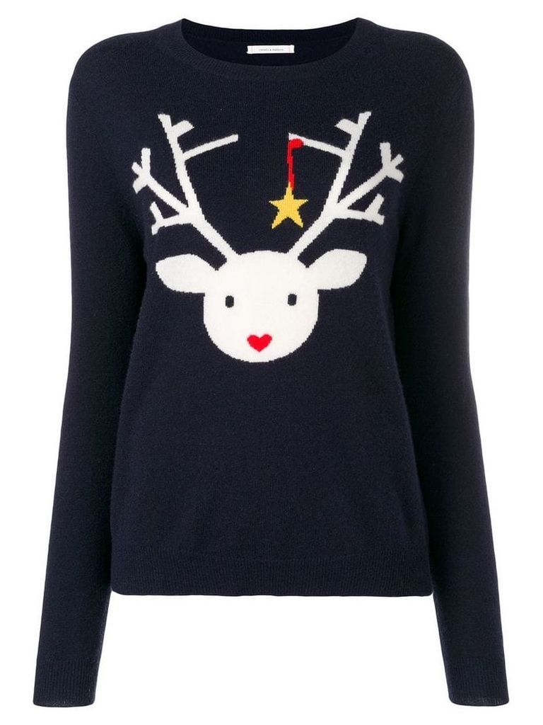 Chinti & Parker deer knitted sweater - Blue