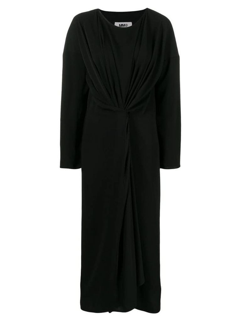 Mm6 Maison Margiela draped maxi dress - Black