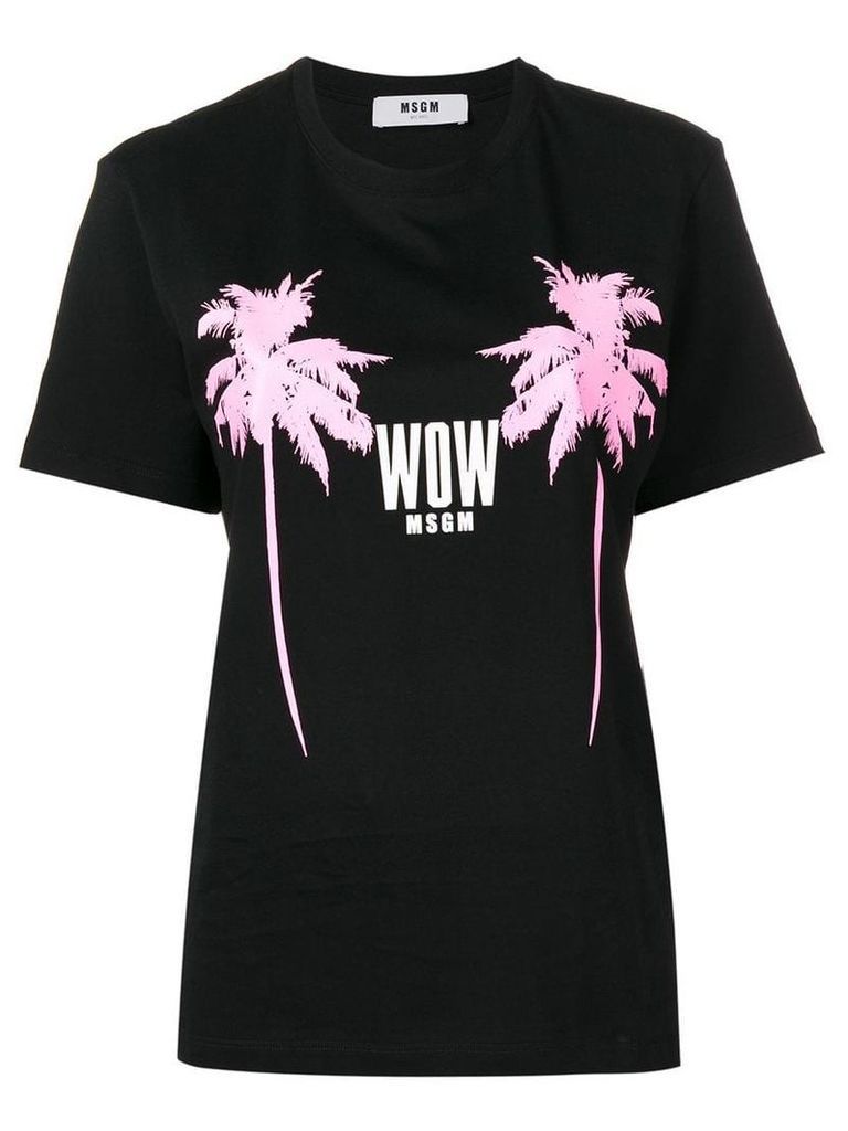MSGM palm trees T-shirt - Black