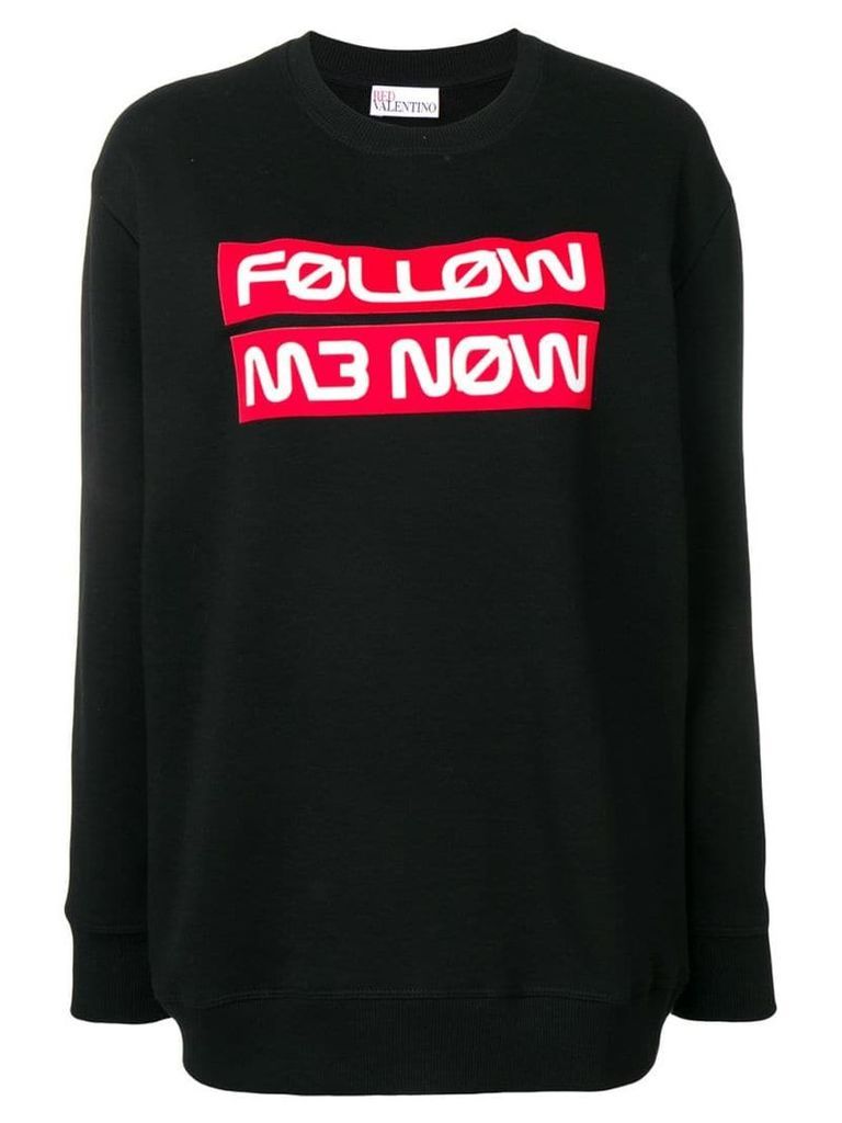 Red Valentino follow me now jumper - Black