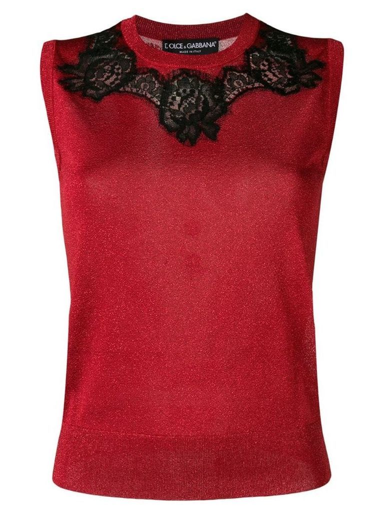 Dolce & Gabbana embroidered knitted top