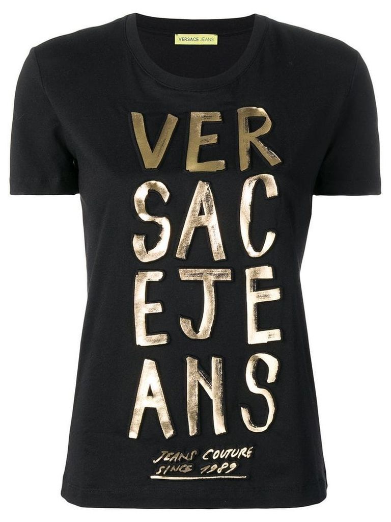 Versace Jeans logo print T-shirt - Black