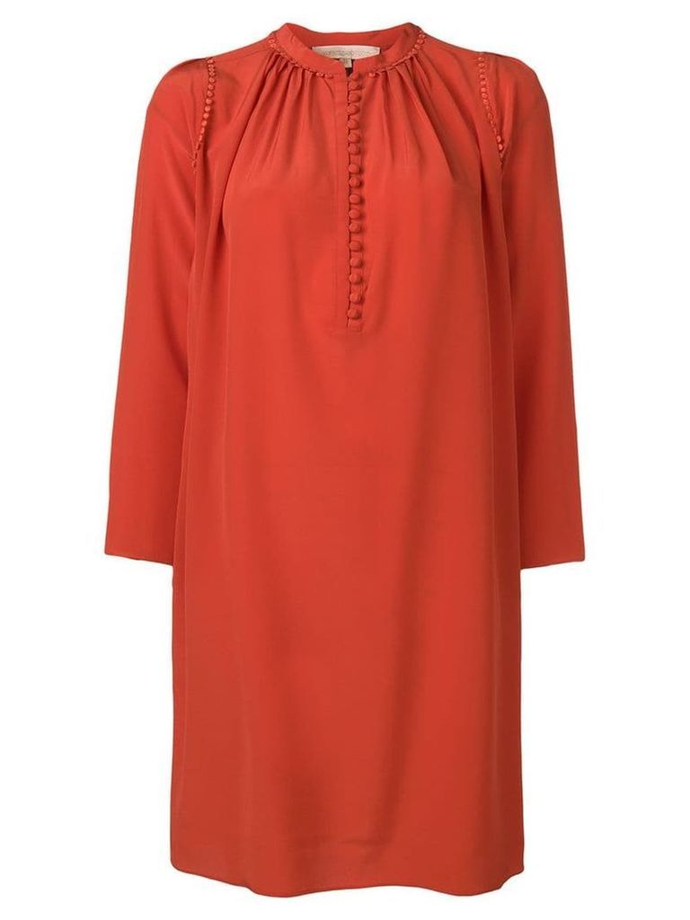 Vanessa Bruno mandarin collar shift dress - Red