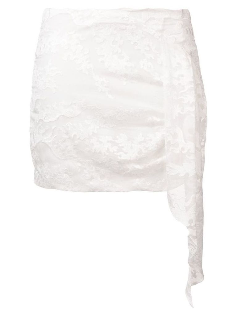 Iro embroidered fitted skirt - White