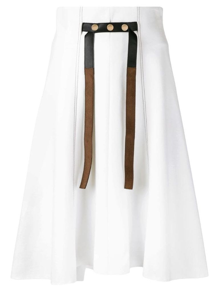 Dorothee Schumacher belted A-line skirt - White