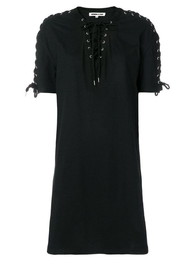 McQ Alexander McQueen lace-up detail dress - Black