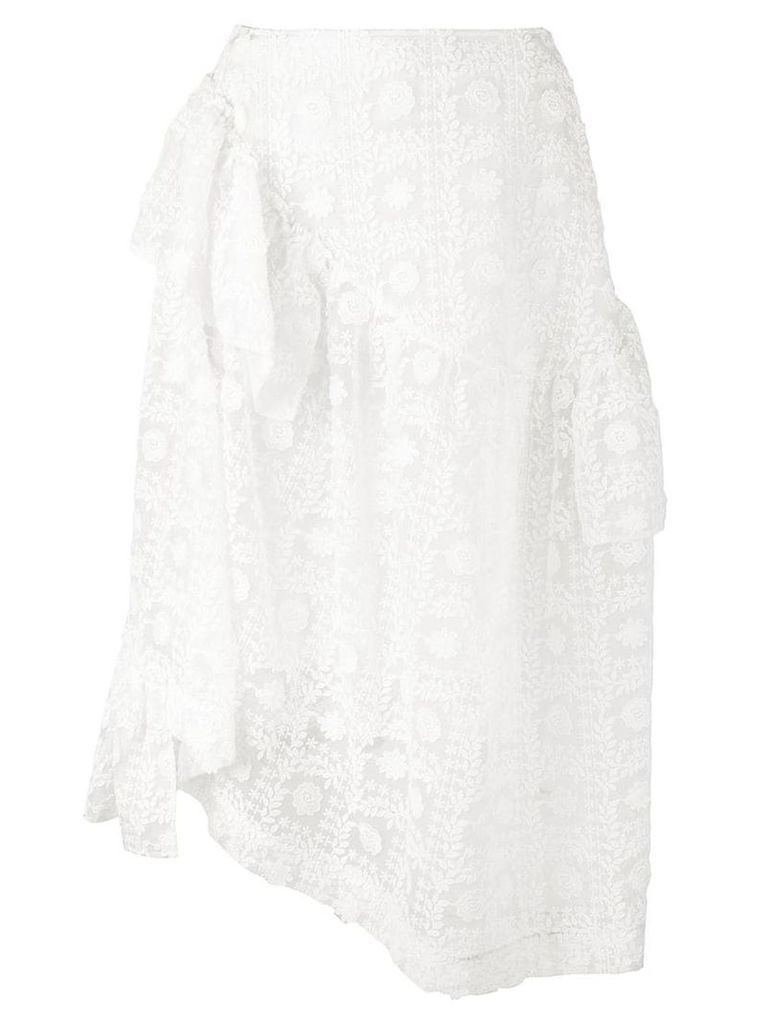 Simone Rocha embroidered skirt - White