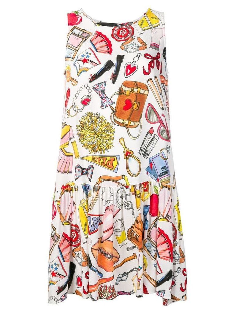 Love Moschino patterned dress - White