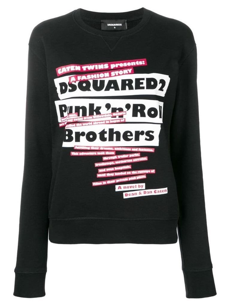Dsquared2 Story print sweater - Black
