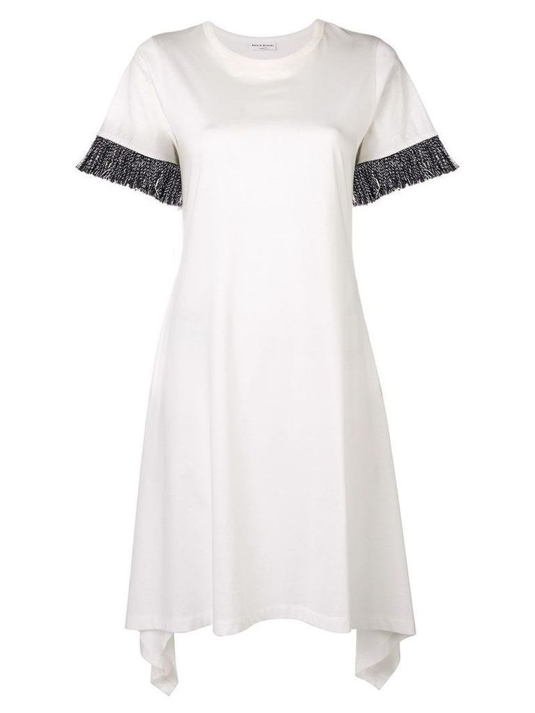 Sonia Rykiel fringed T-shirt dress - White