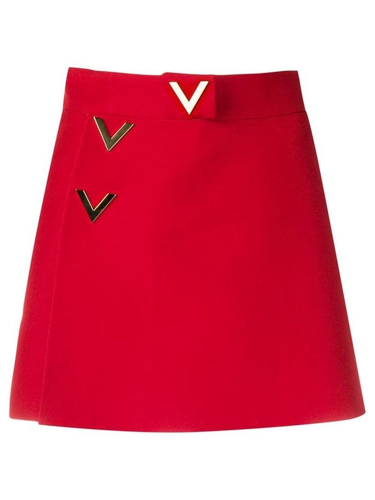 Valentino V logo skort - Red