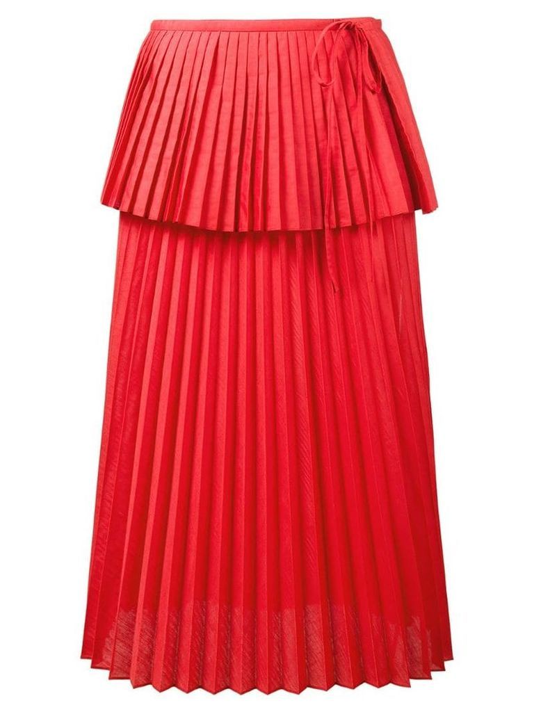 Rosie Assoulin Cranes in the sky skirt - Red