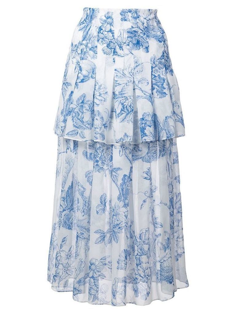 Oscar de la Renta floral print skirt - White