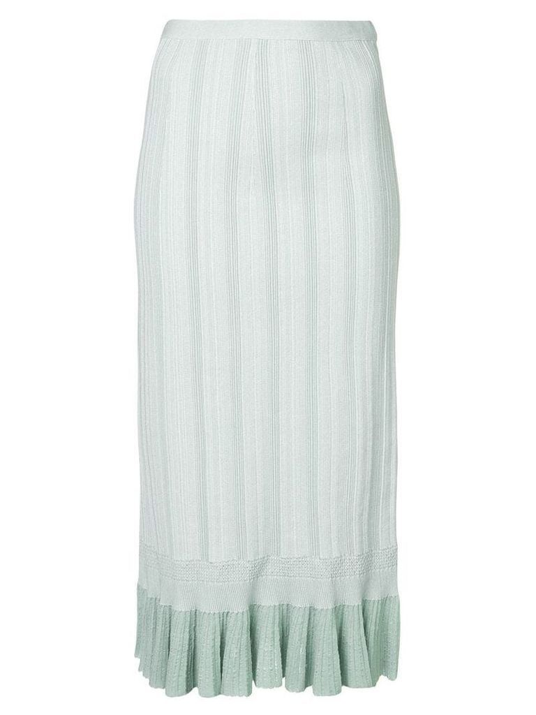 Proenza Schouler Plissé Knit Skirt - White