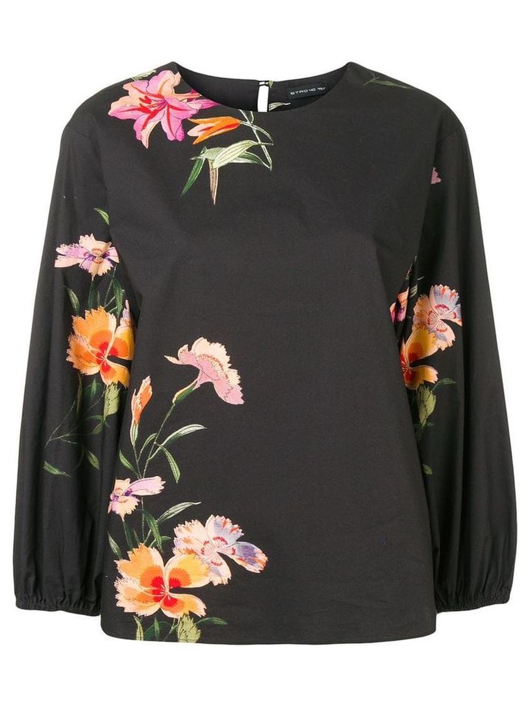 Etro floral print blouse - Black