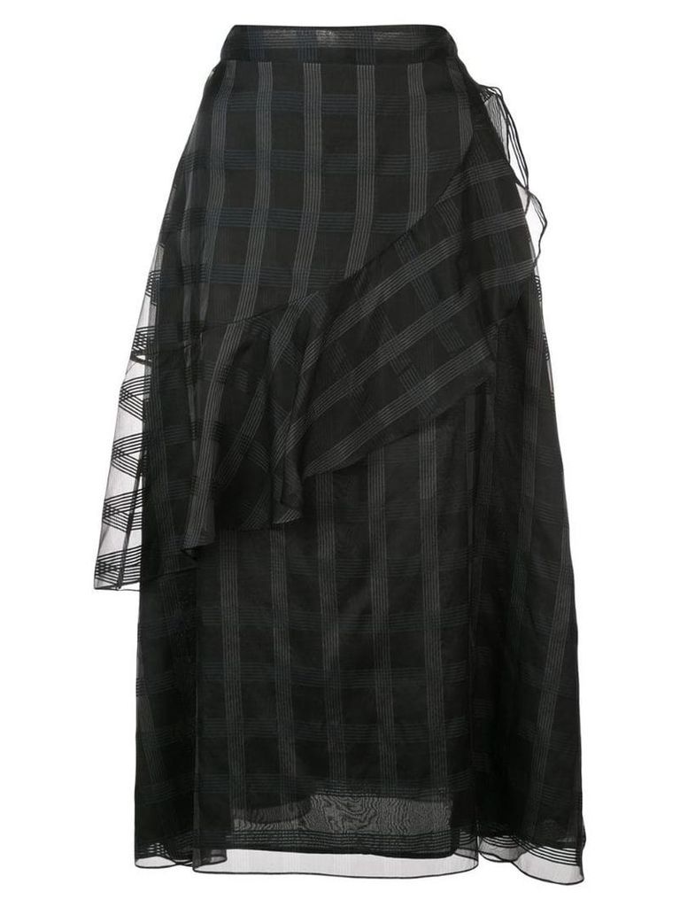 Jill Stuart patterned ruffle skirt - Black