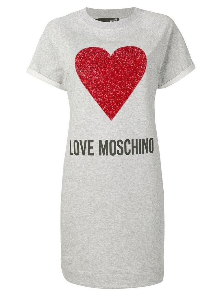 Love Moschino printed T-shirt dress - Grey