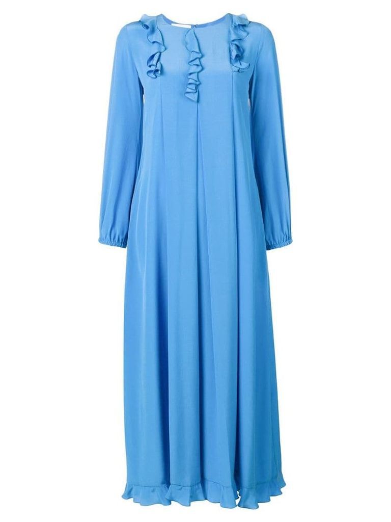 Sonia Rykiel ruffle detail dress - Blue
