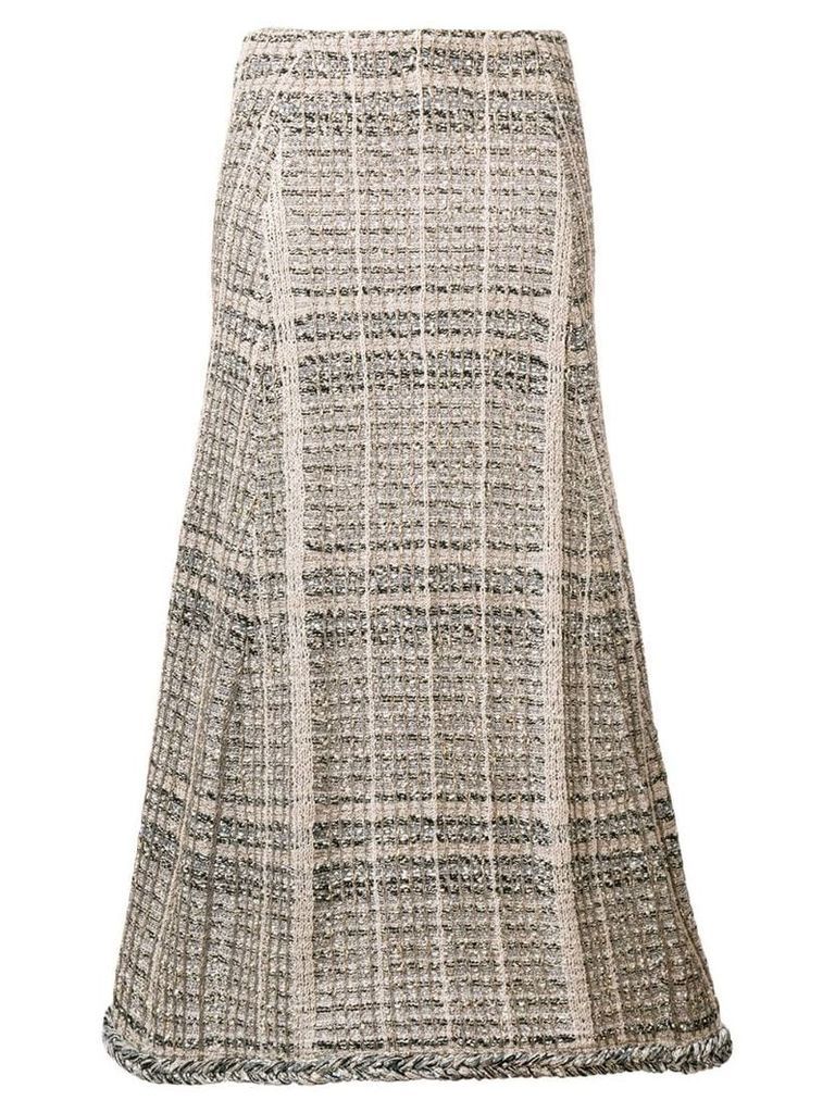Sonia Rykiel tweed knitted skirt - Neutrals
