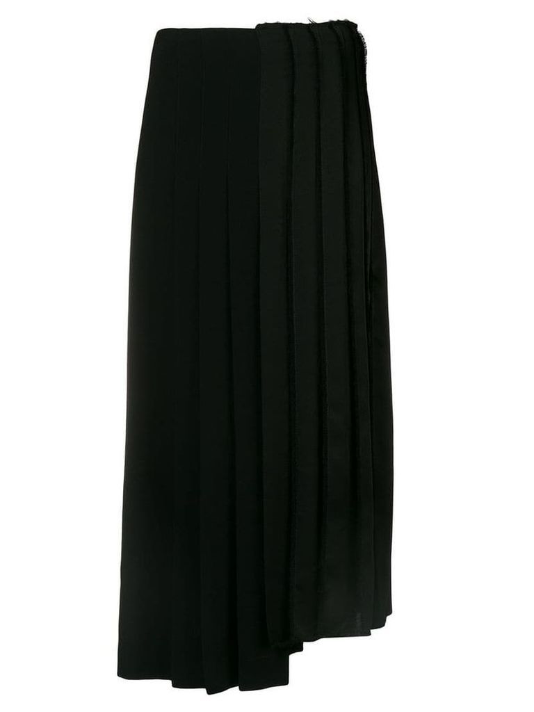 Sonia Rykiel asymmetric pleated skirt - Black