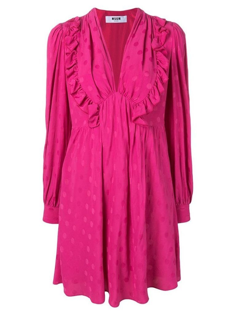 MSGM ruffled polka dot dress - Pink