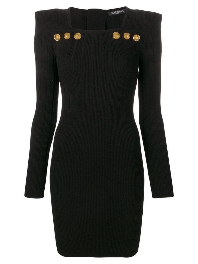 Balmain fitted knit mini dress - Black