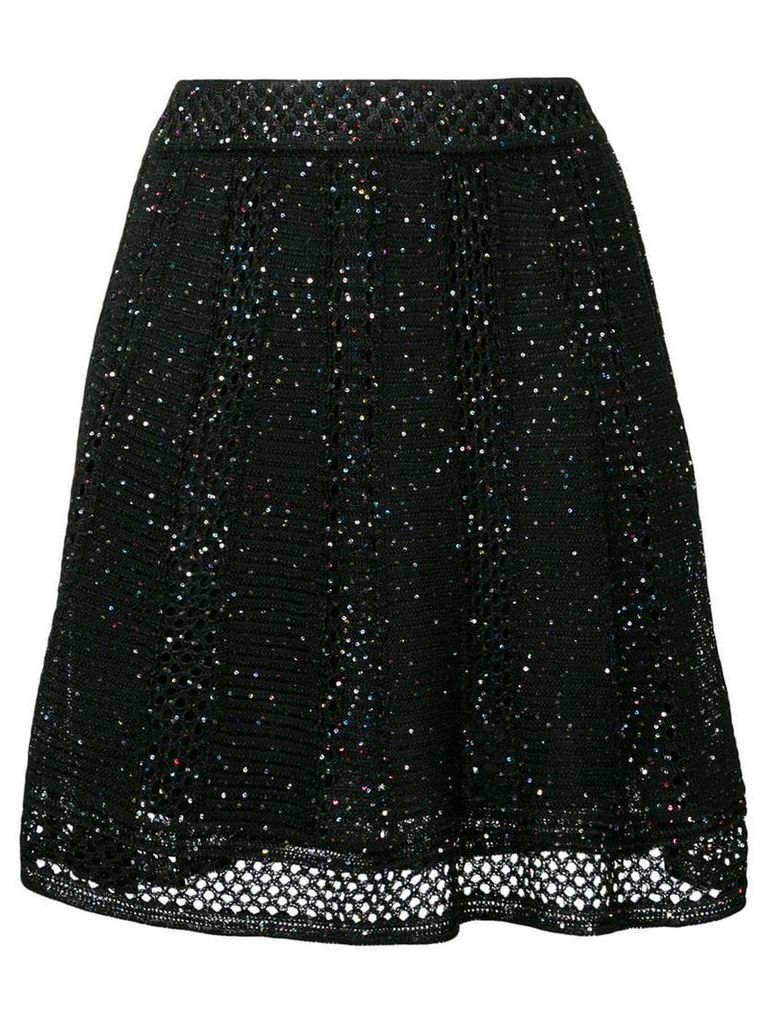 M Missoni sequin embroidered skirt - Black