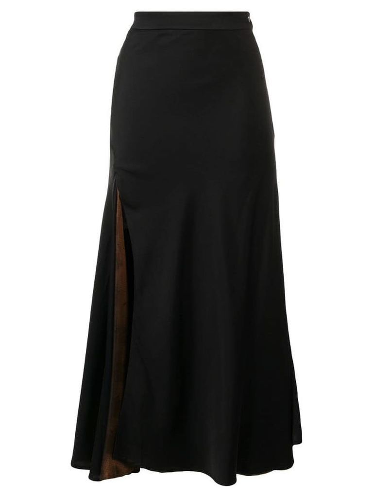 Ellery side slit A-line skirt - Black