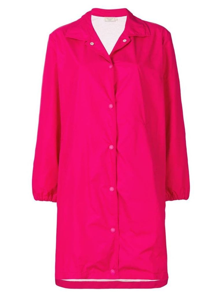 Maison Kitsuné rear logo patch coat - Pink
