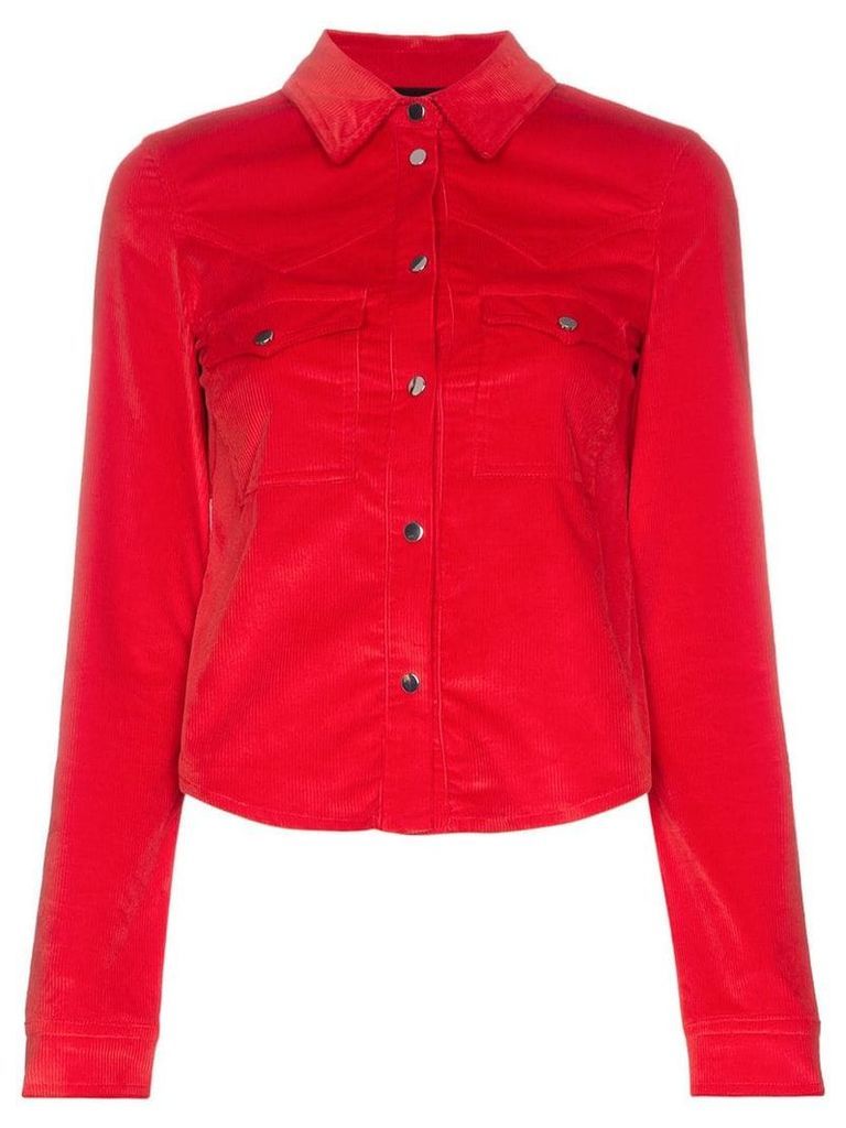 Filles A Papa Edwin Western Buttoned Cotton-Blend Shirt - Red