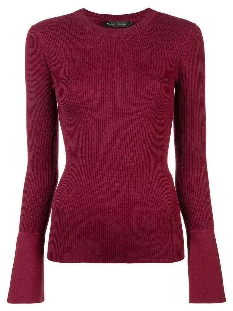 Proenza Schouler ribbed knit fitted top - Red