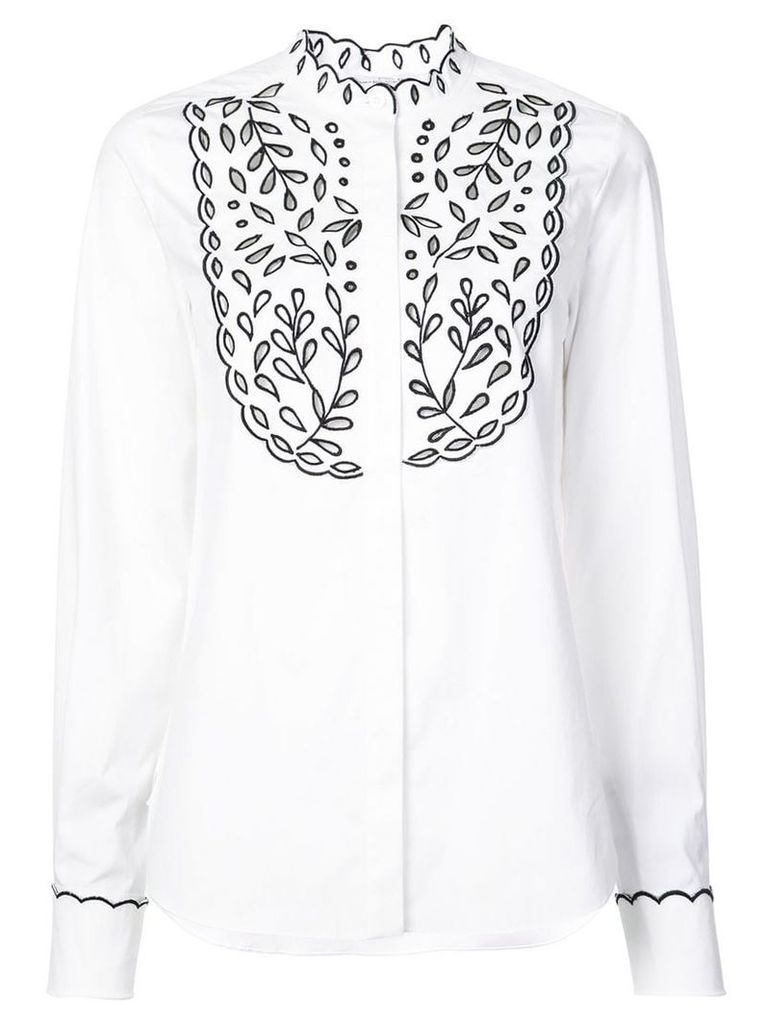 Oscar de la Renta eyelet embroidery blouse - White