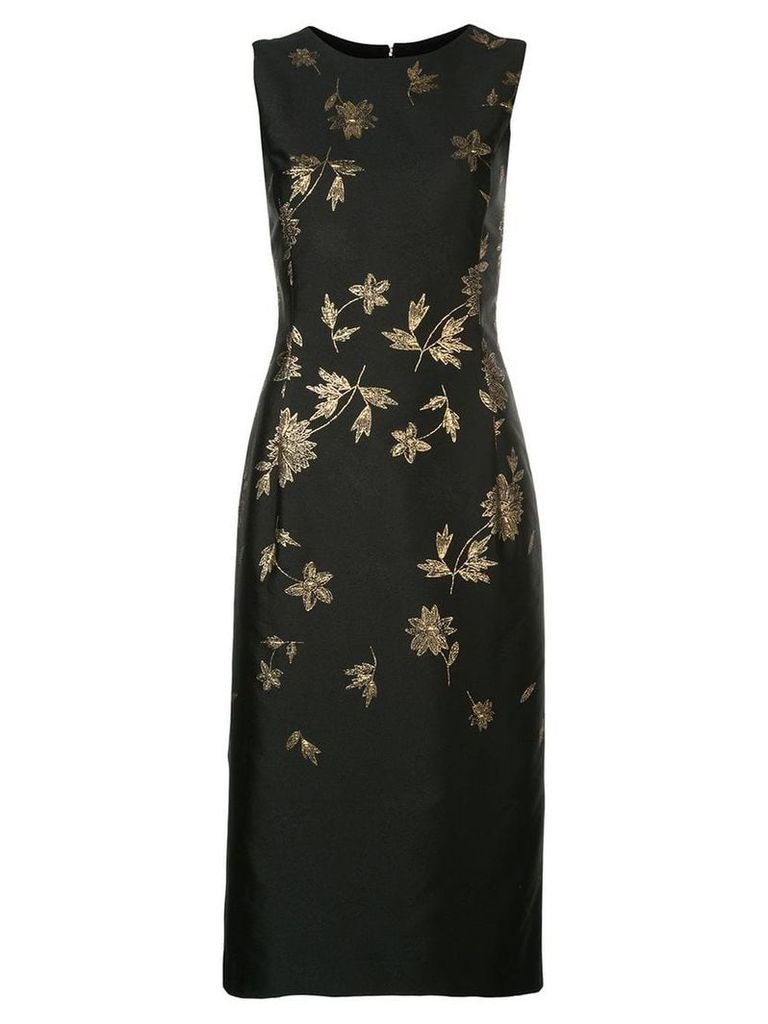 Oscar de la Renta jacquard floral dress - Black