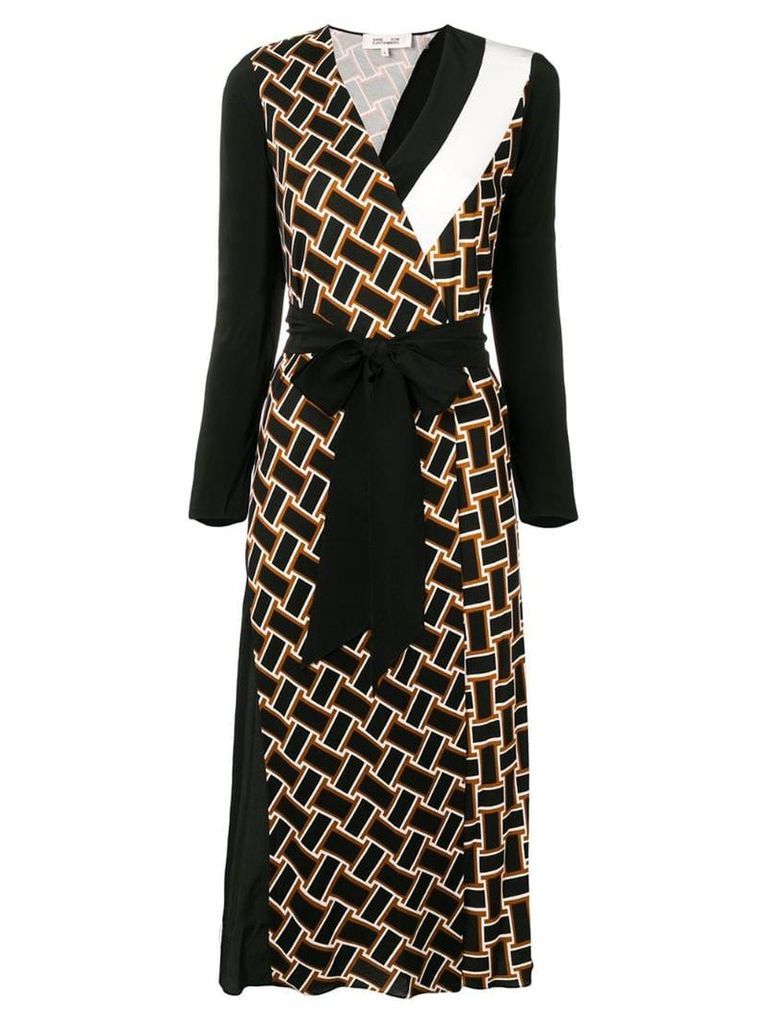 Diane von Furstenberg printed belted dress - Black