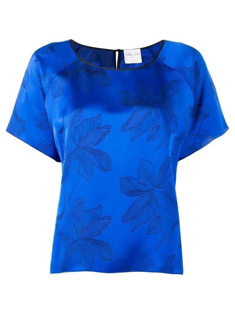 Forte Forte floral jacquard blouse - Blue