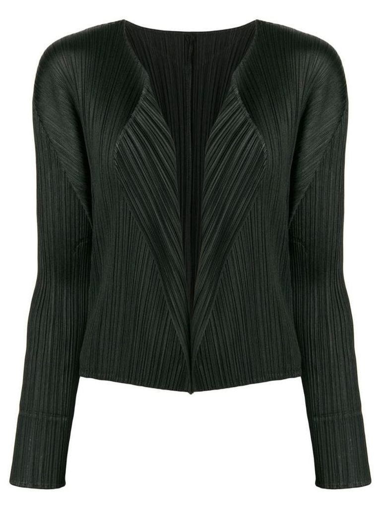Pleats Please By Issey Miyake open front cardigan - Black
