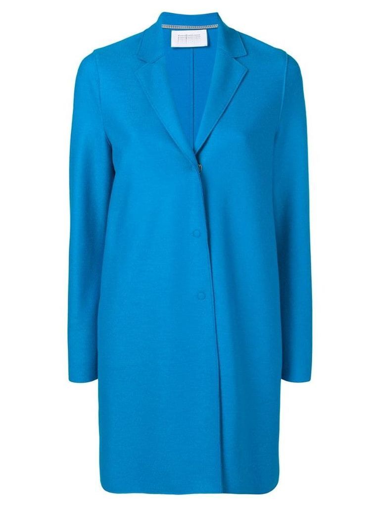 Harris Wharf London Cocoon single breasted coat - Blue