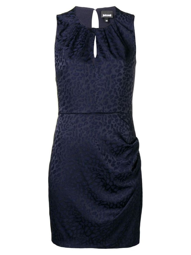 Just Cavalli sleeveless fitted mini dress - Blue