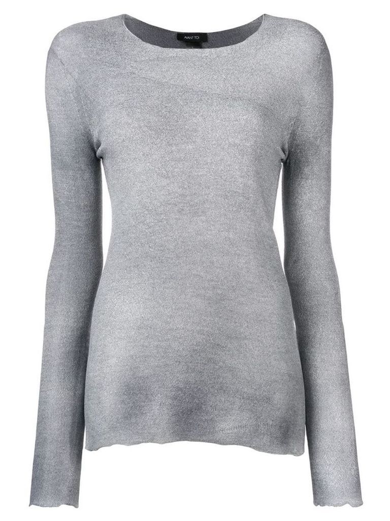 Avant Toi slim-fit knitted sweater - Grey
