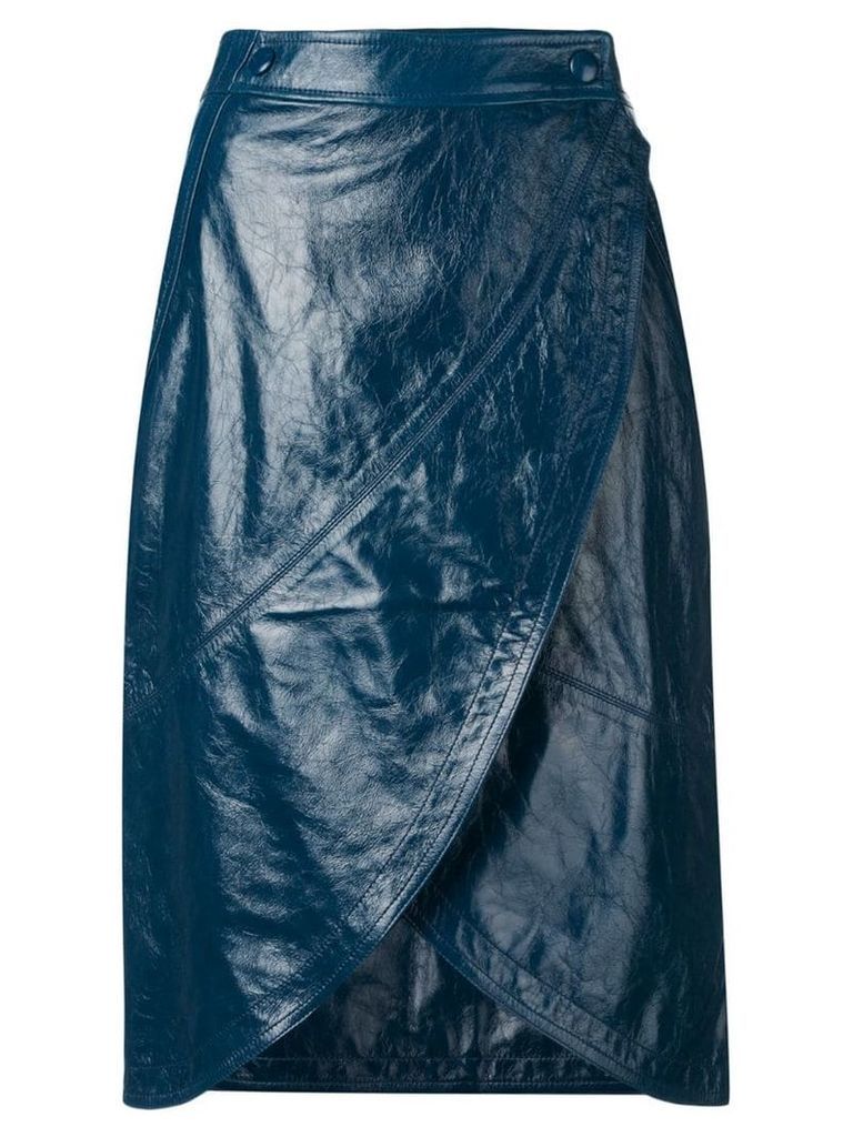 Givenchy wrap-around midi skirt - Blue