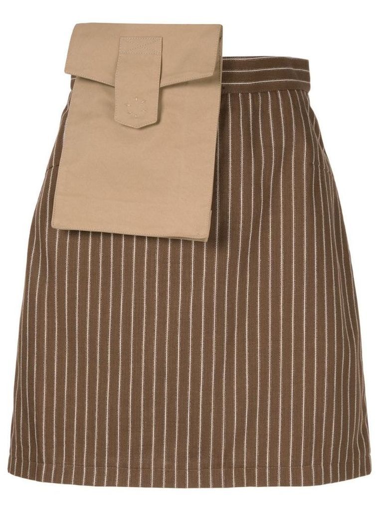 Walk Of Shame mini striped skirt - Brown