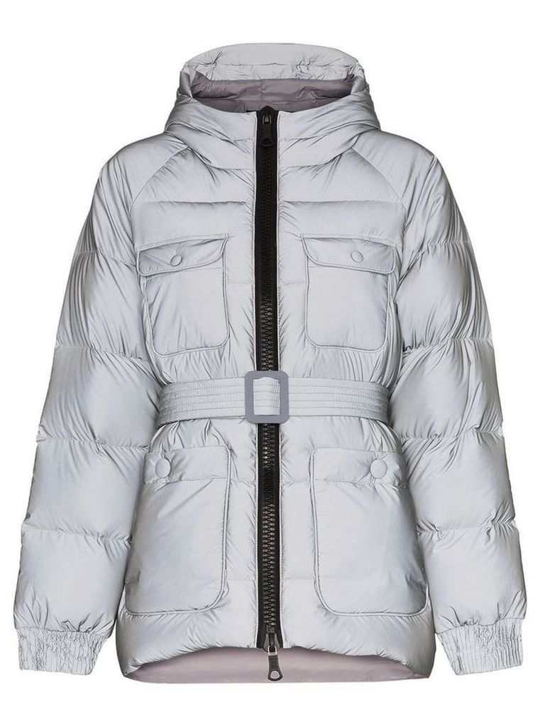 Ienki Ienki Berlin reflective hooded padded jacket - Grey