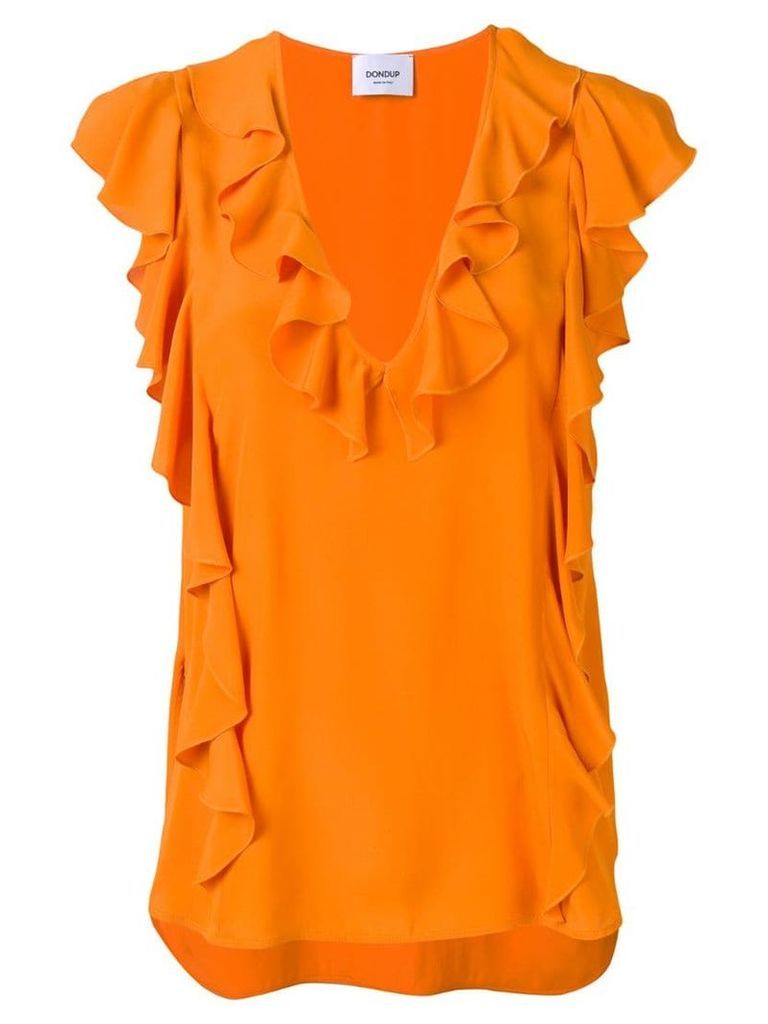 Dondup frill trimmed blouse - Orange