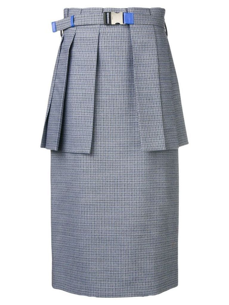 Fendi pleated peplum skirt - Blue